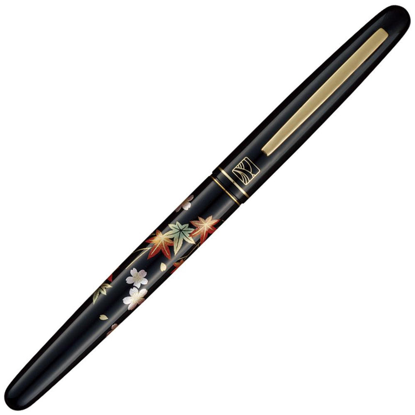 Kuretake | Fountain Brush | Makie Story | Cherry Blossoms and Autumn Leaves Black | DU185-515