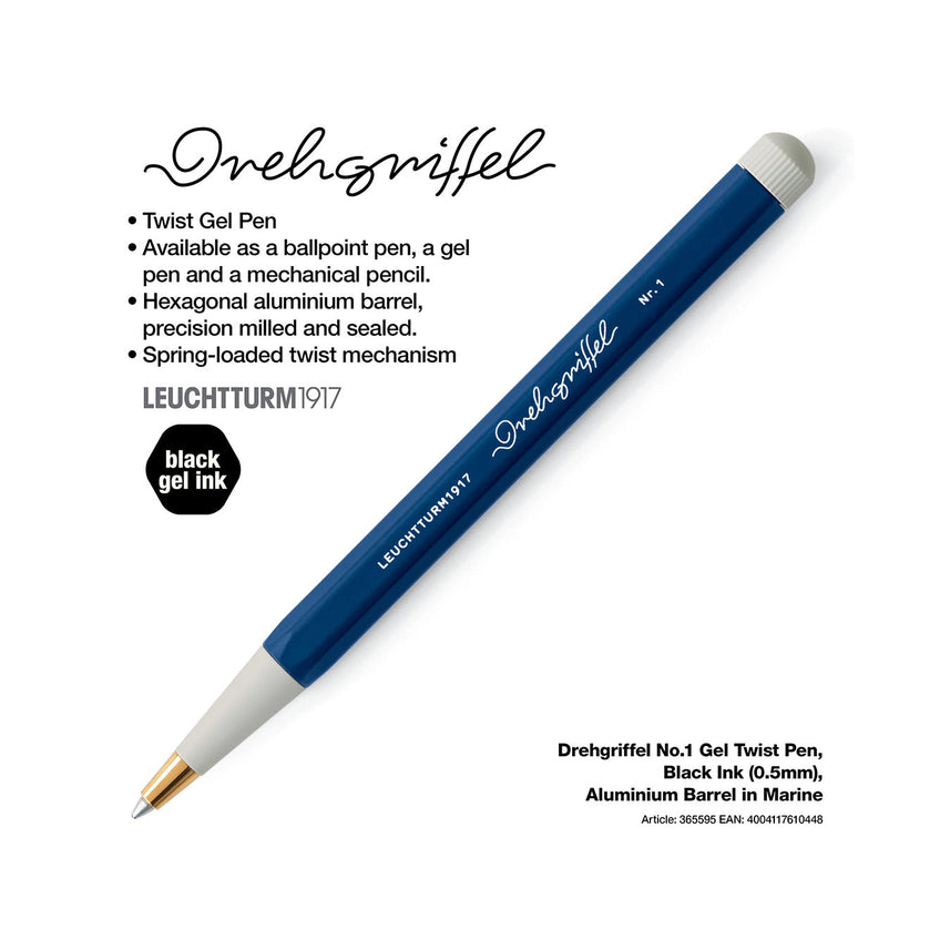 LEUCHTTURM1917 Drehgriffel No.1 Gel Pen - Navy Blue