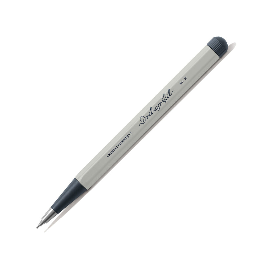 LEUCHTTURM1917 0.7mm Mechanical Clutch Pencil | Graphite HB Lead | Drehgriffel No. 2 | Light Grey | Twist Mechanism