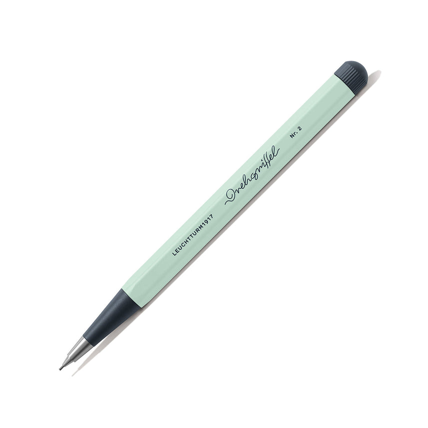 LEUCHTTURM1917 0.7mm Mechanical Clutch Pencil | Graphite HB Lead | Drehgriffel No. 2 | Mint Green | Twist Mechanism