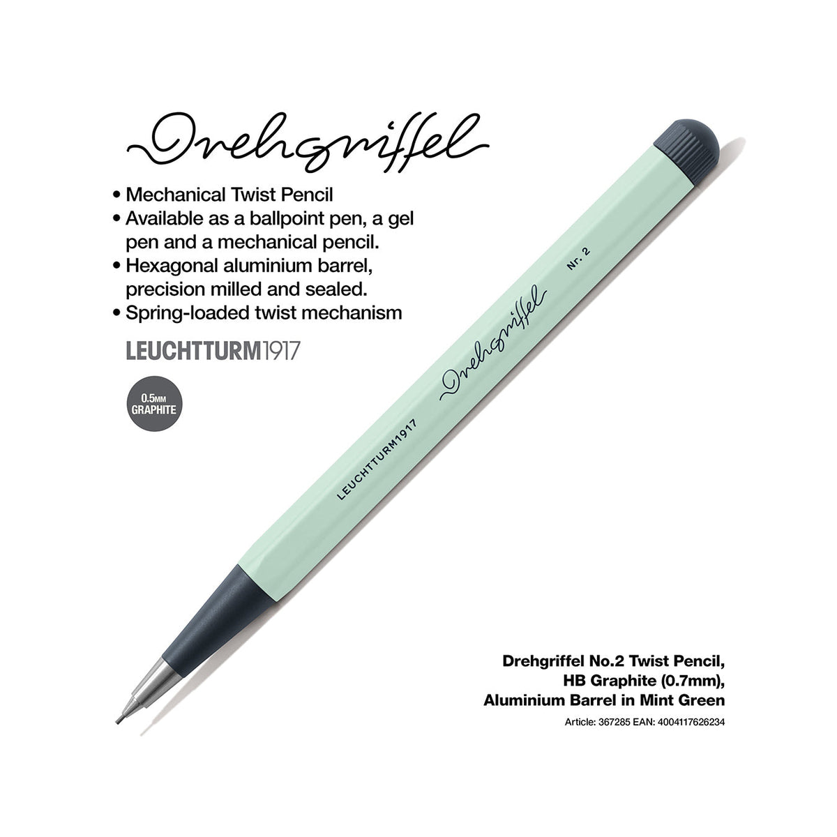 LEUCHTTURM1917 Drehgriffel Nr.2 Pencil - Mint Green