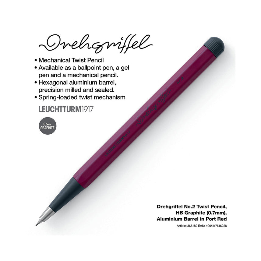 LEUCHTTURM1917 Drehgriffel Nr.2 Pencil - Port Red