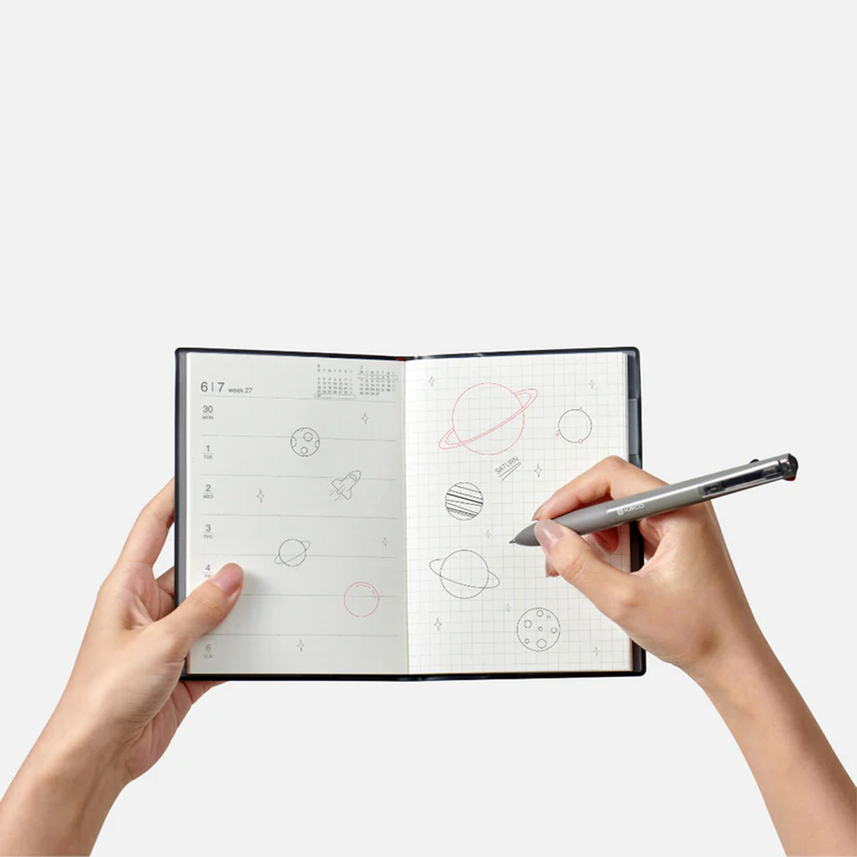 Easy 3 in 1 Multifunction Pen(Black/Red)