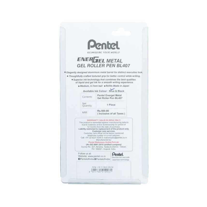 METAL GEL ROLLER BL407