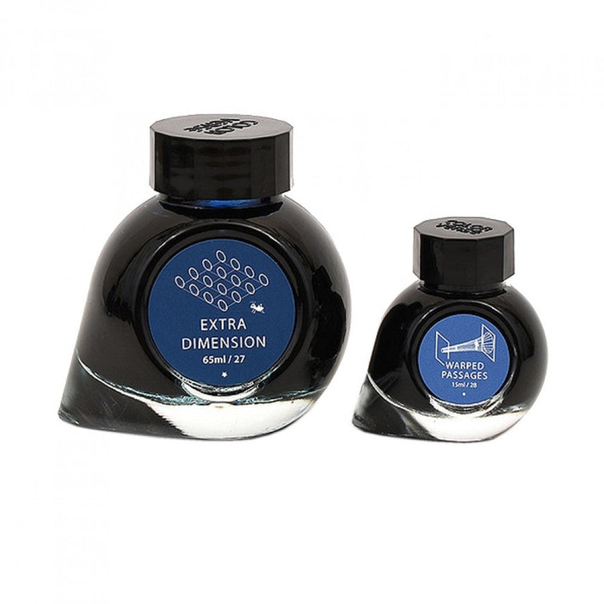 Colorverse | Multiverse Series | Season 3 | Fountain Pen Ink | Extra Dimension | Dark Blue | 65ml and 15ml | 2 Bottle Set - penpencilink