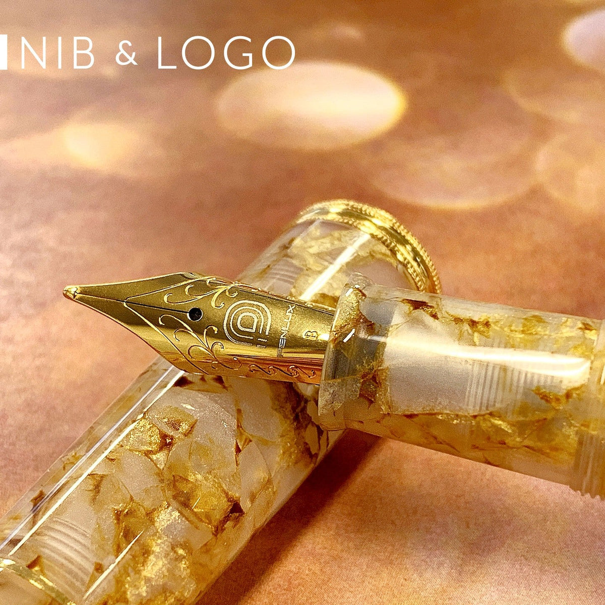 Penlux Masterpiece Grande Koi Gold Crystal Fountain Pen