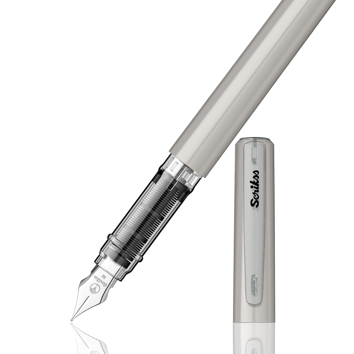 Scrikss Primeo Medium Nib Fountain Pen - Grey
