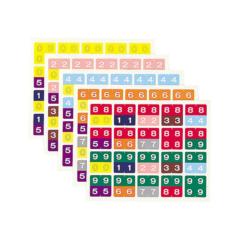 Color number label M for 2 digits