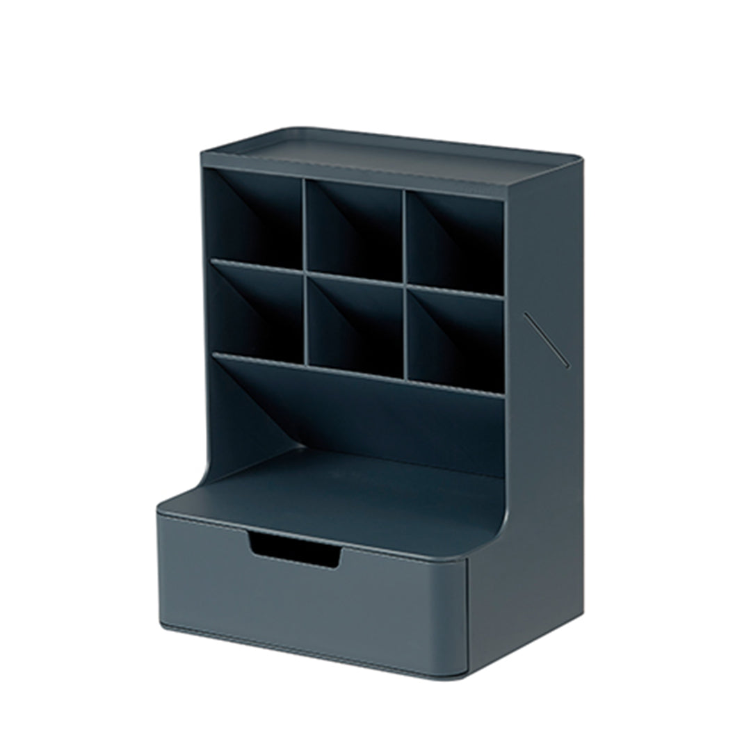 Sysmax Hive Desk Organizer with 6 Compartments 1 Drawer - Prussian Blue