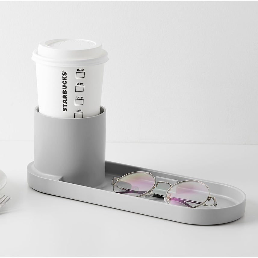 Litem | Pen Stand with Tray | Organizer | Ivory | Holder Tray