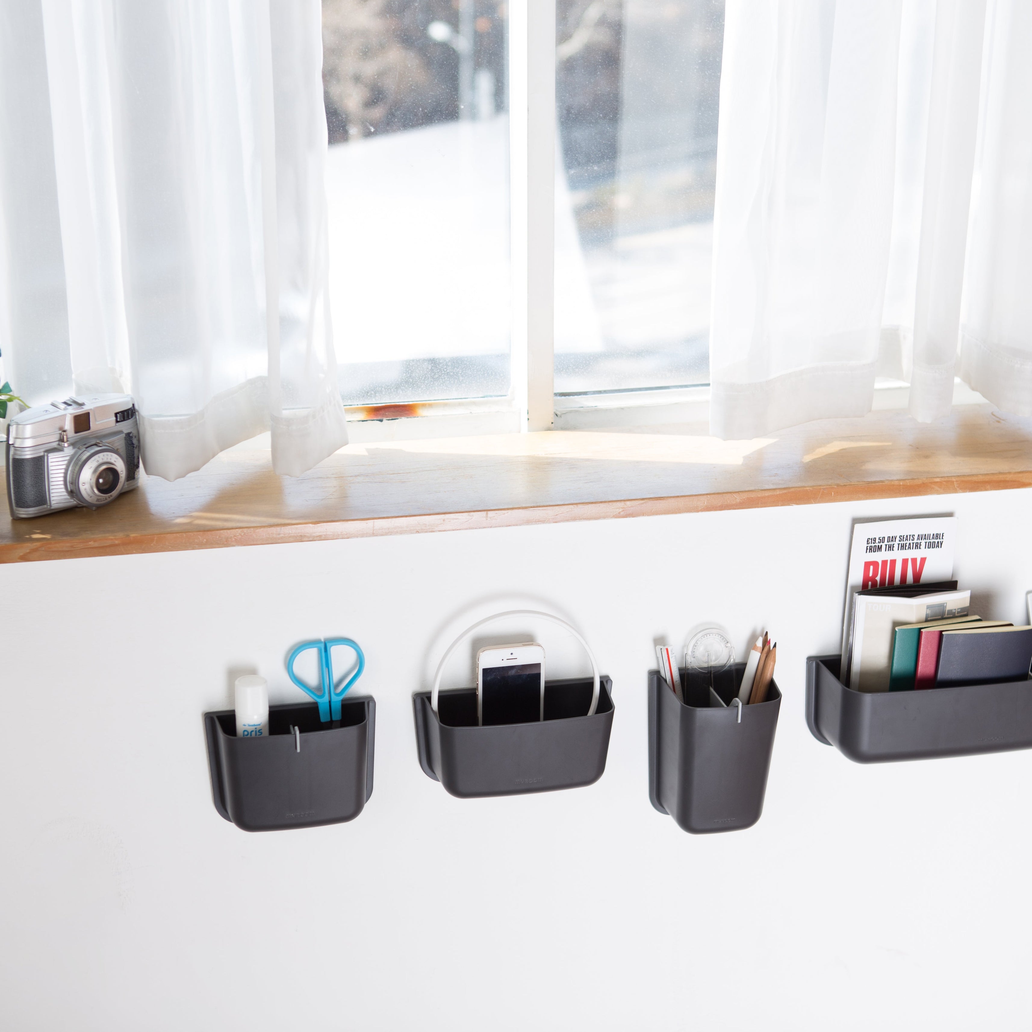 Litem | Wall Mounted | Organizer |  Dark Grey | Myroom | For Office  Home & Kitchen