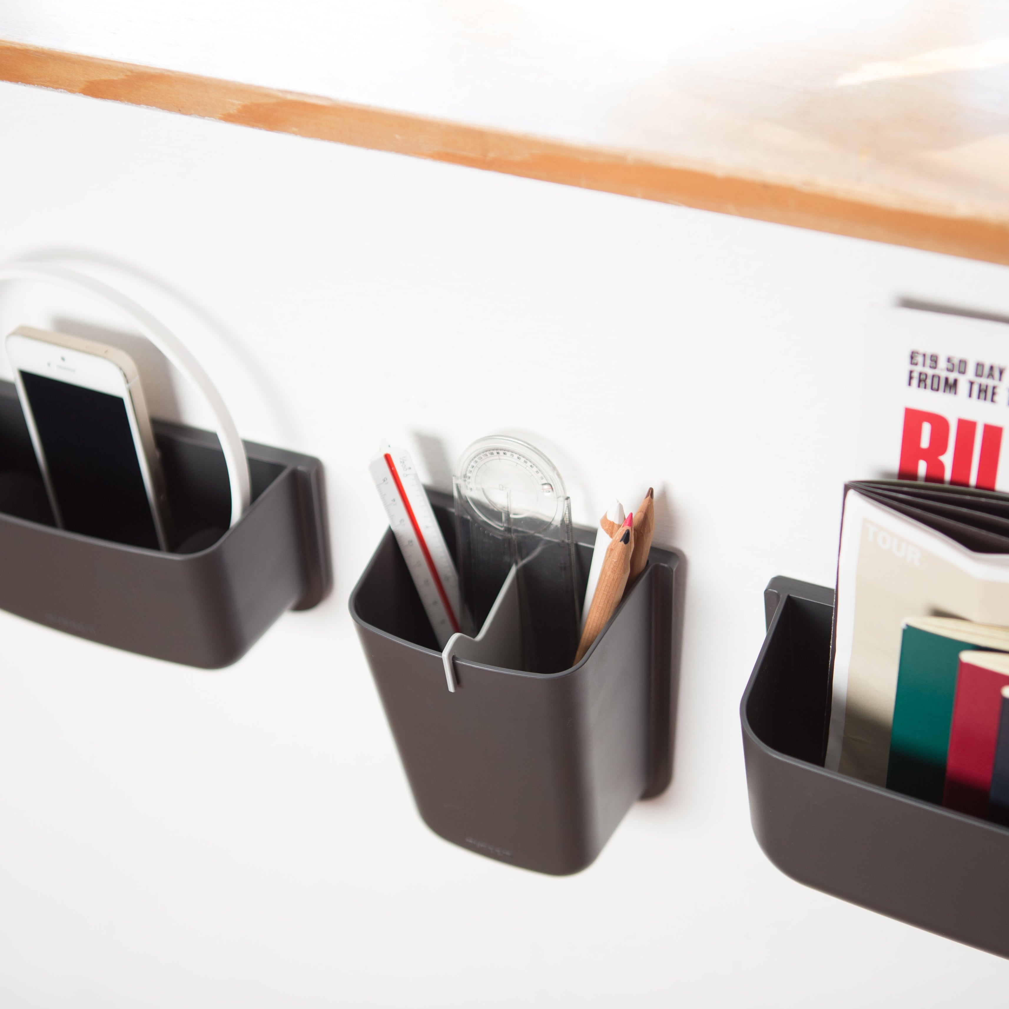 Litem | Wall Mounted | Organizer |  Dark Grey | Myroom | For Office  Home & Kitchen