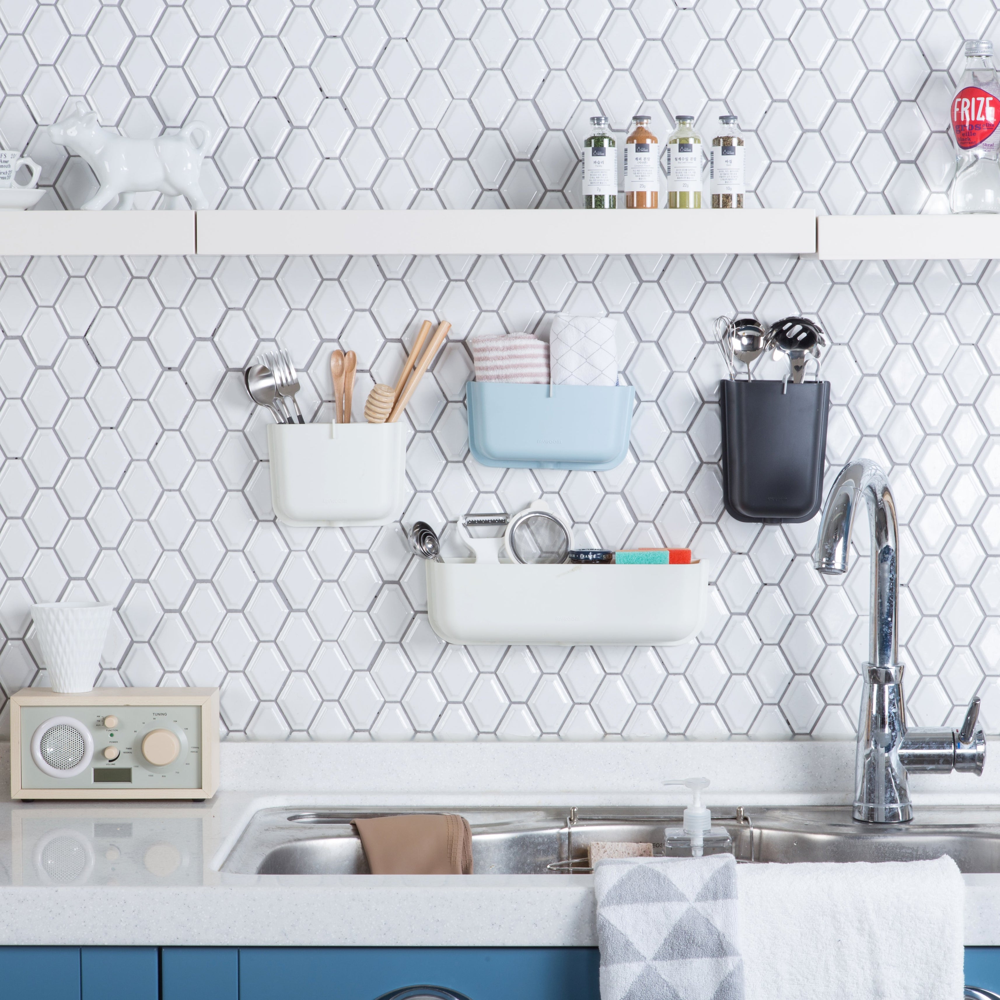 Litem | Wall Mounted | Organizer |  Dark Grey | Myroom | For Office  Home & Kitchen