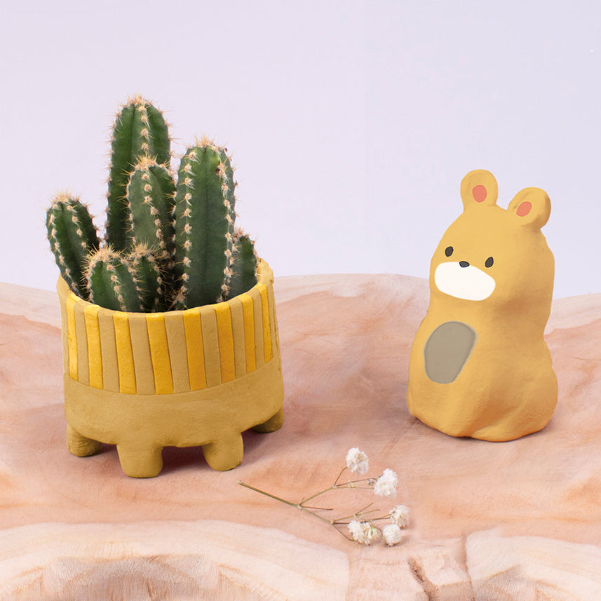 Jovi European Air-Dry Modeling Grey Clay 3 Packets - Each Pack of 250 Grams for Sculpting Pottery Art & Craft Handicraft Educational Purpose Fine Motor Skills