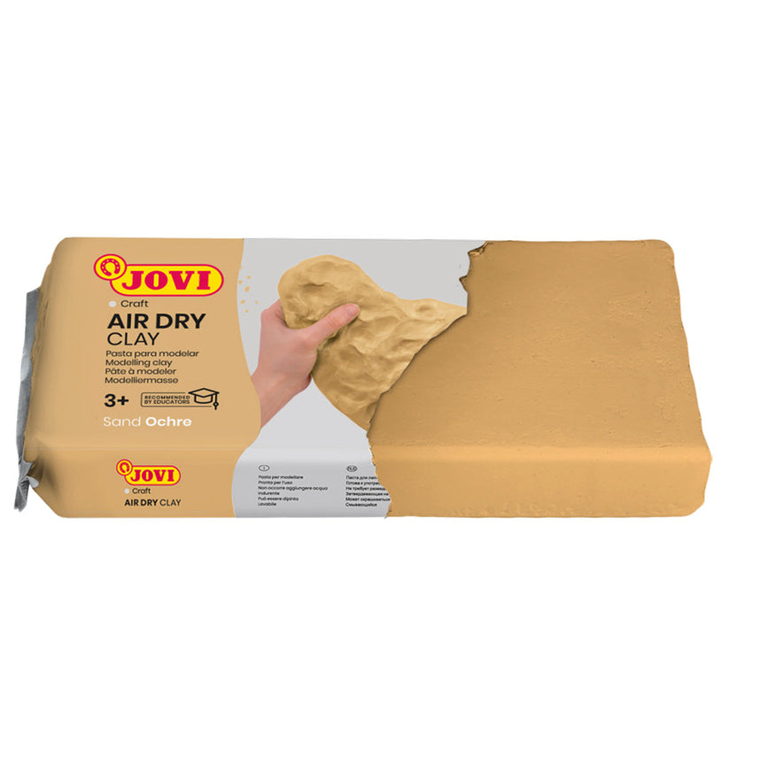 Jovi European Air-Dry Modeling Grey Clay 3 Packets - Each Pack of 250 Grams for Sculpting Pottery Art & Craft Handicraft Educational Purpose Fine Motor Skills