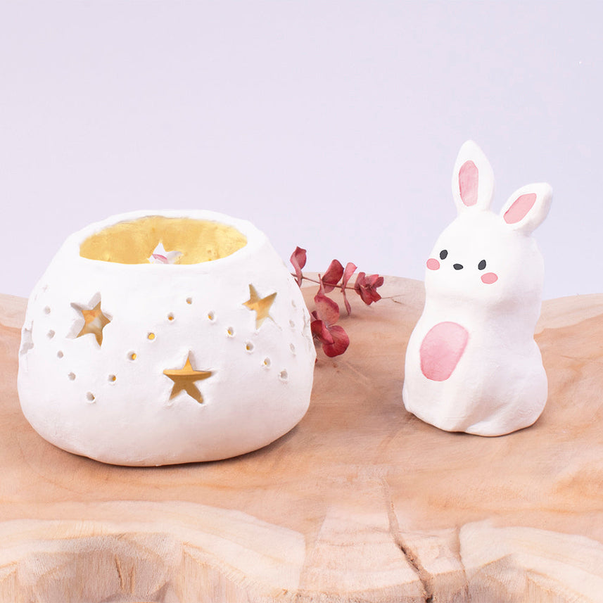 Jovi European Air-Dry Modeling Pure White Clay 2 Packets - Each Pack of 500 Grams for Sculpting Pottery Art & Craft Handicraft Educational Purpose Fine Motor Skills