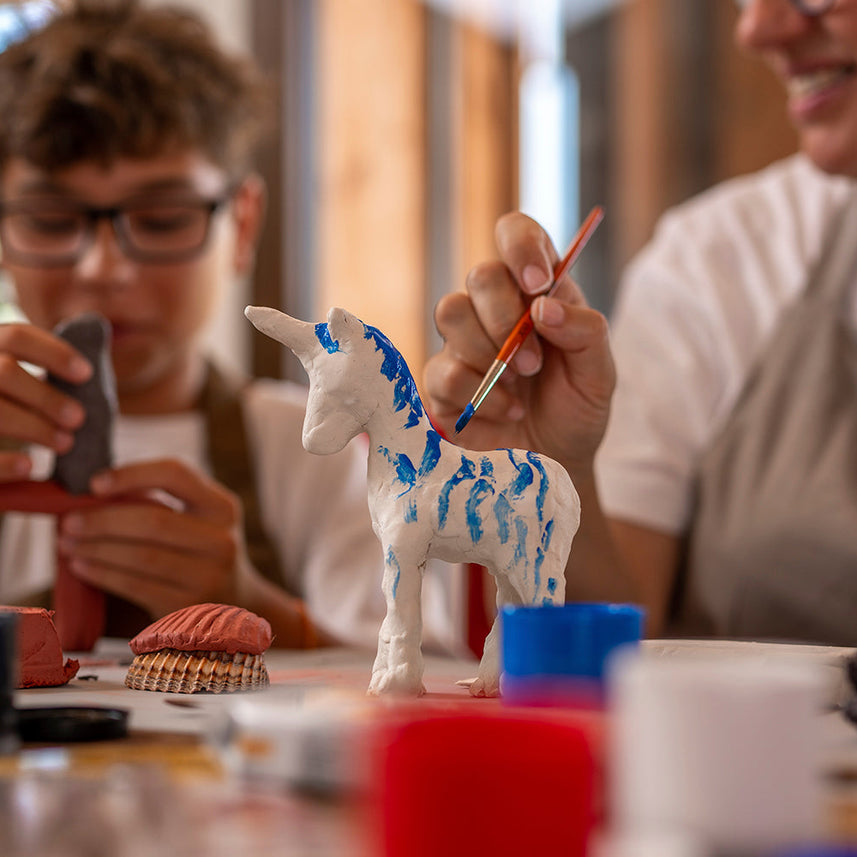 Jovi European Air-Dry Modeling Pure White Clay 3 Packets - Each Pack of 250 Grams for Sculpting Pottery Art & Craft Handicraft Educational Purpose Fine Motor Skills