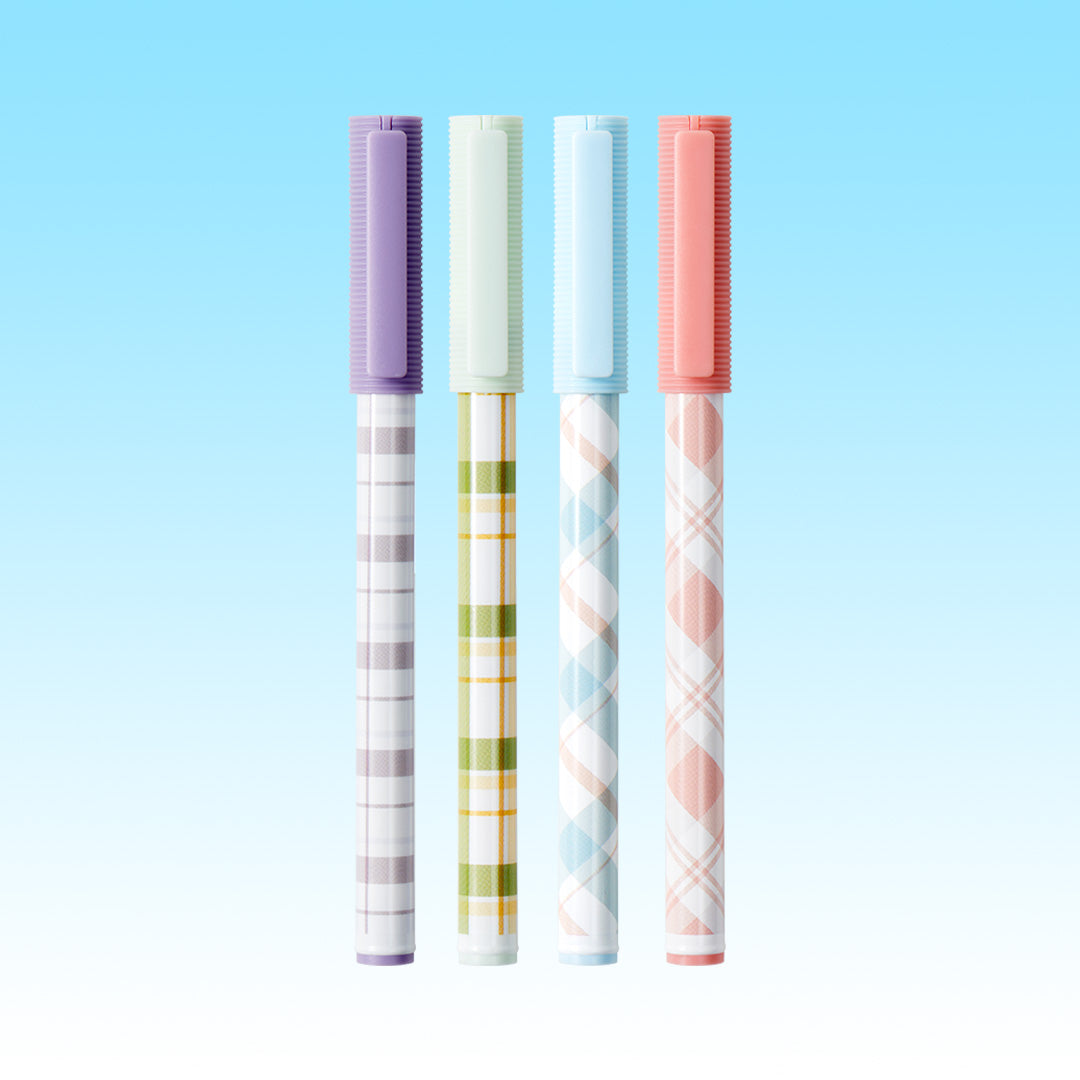 Jumbo Plaid Gel Pen Set