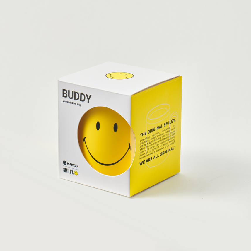 Kaco | Mug | 350ml | Stainless Steel | Buddy with Smiley World