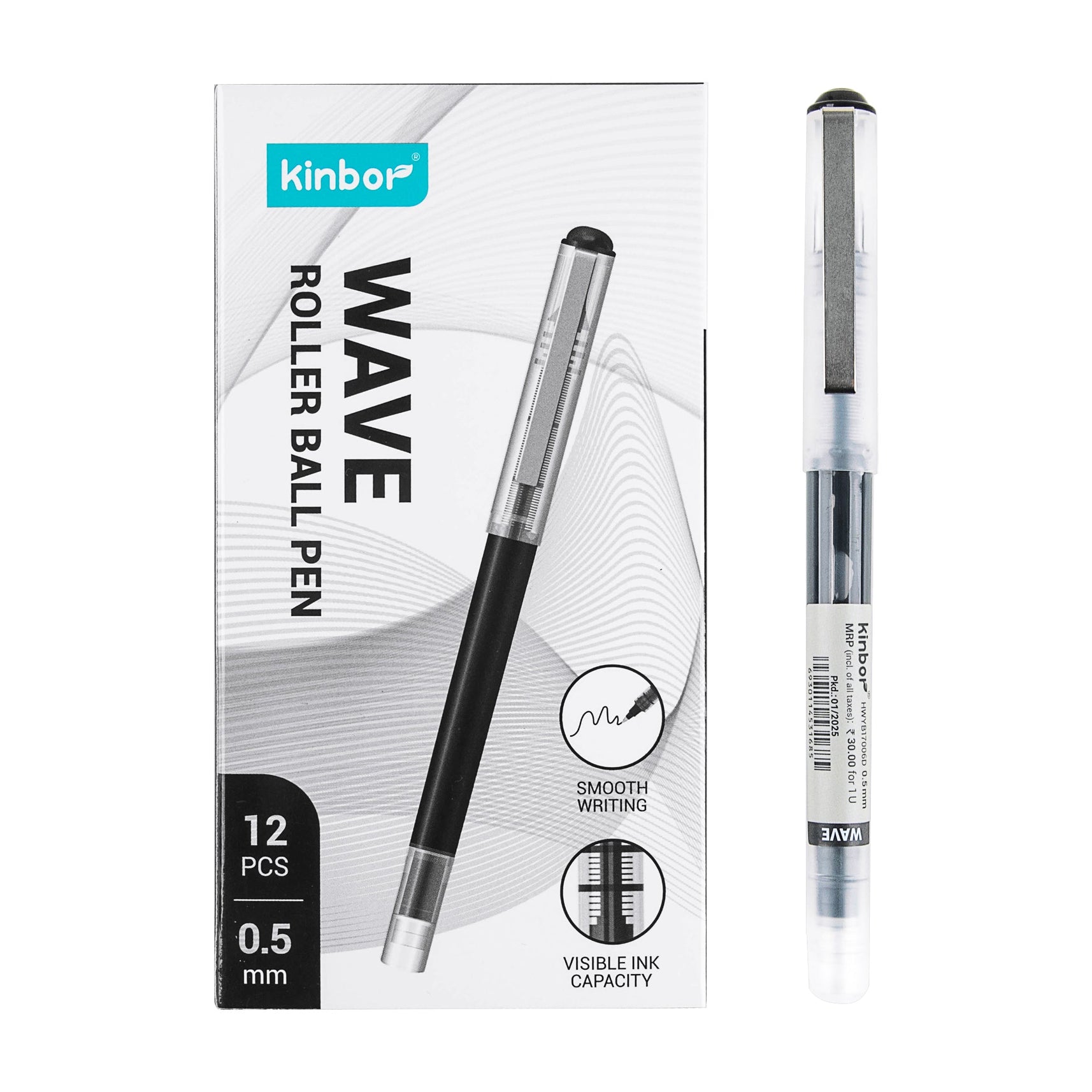 Kinbor Wave Roller Pen – 0.5mm | Smooth Writing Gel Ink Pen