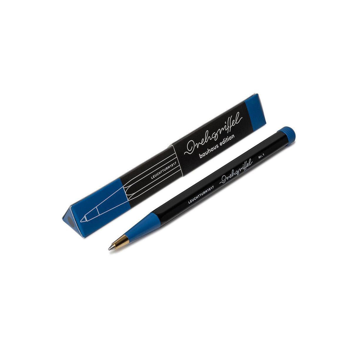 LEUCHTTURM1917 Drehgriffel No.1 Bauhaus Ballpoint Pen - Black/Royal Blue