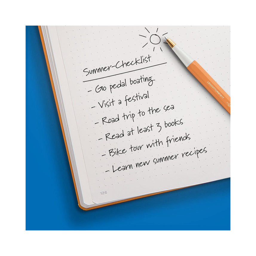 LEUCHTTURM1917 Gel Pen with Document Proof Black Ink | Drehgriffel No. 1 | Rising Sun Orange| Twist Mechanism