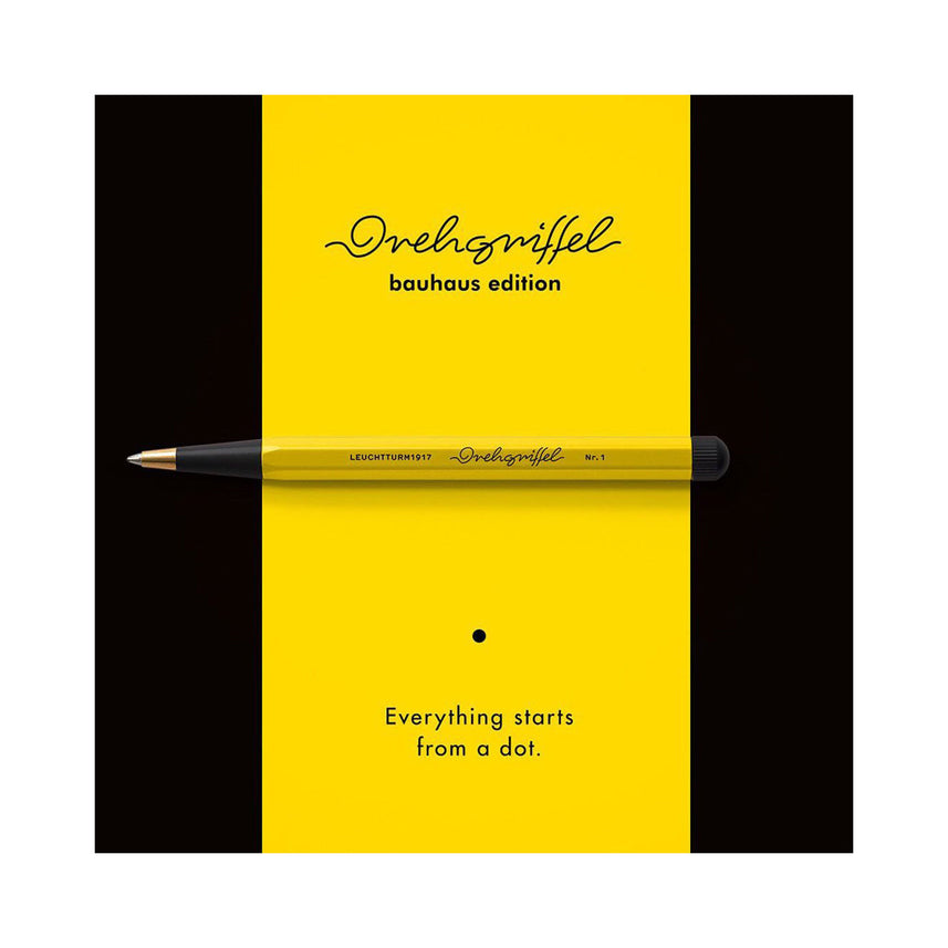 LEUCHTTURM1917 Drehgriffel No.1 Bauhaus Ballpoint Pen - Lemon/Black