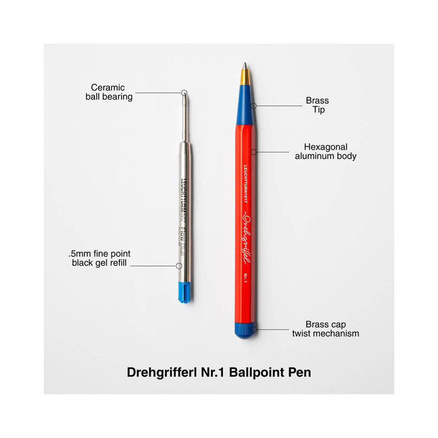 LEUCHTTURM1917 Drehgriffel No.1 Bauhaus Ballpoint Pen - Royal Blue/Red