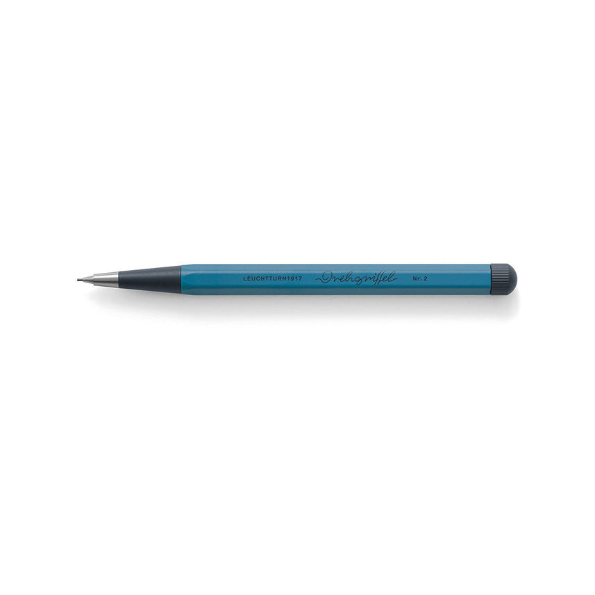 LEUCHTTURM1917 0.7mm Mechanical Clutch Pencil | Graphite HB Lead | Drehgriffel No. 2 | Stone Blue | Twist Mechanism