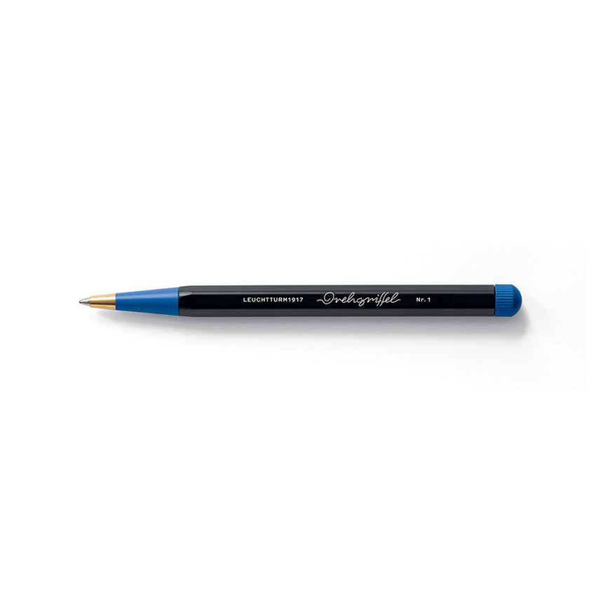 LEUCHTTURM1917 Ball Point Pen with Royal Blue Ink | Bauhaus Edition | Drehgriffel No. 1 | Black/Royal Blue | Twist Mechanism