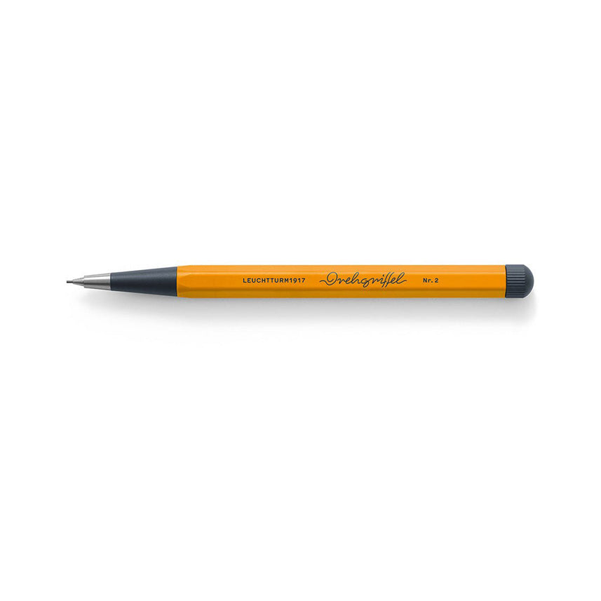 LEUCHTTURM1917 0.7mm Mechanical Clutch Pencil | Graphite HB Lead | Drehgriffel No. 2 | Rising Sun Orange | Twist Mechanism