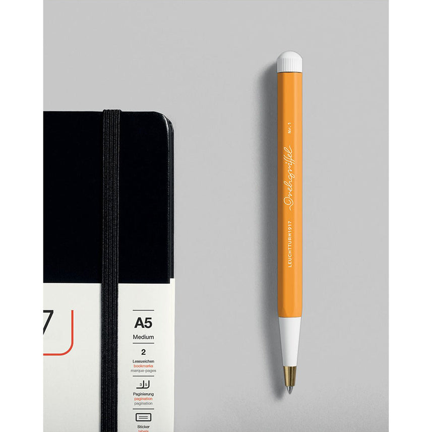 LEUCHTTURM1917 Gel Pen with Document Proof Black Ink | Drehgriffel No. 1 | Rising Sun Orange| Twist Mechanism
