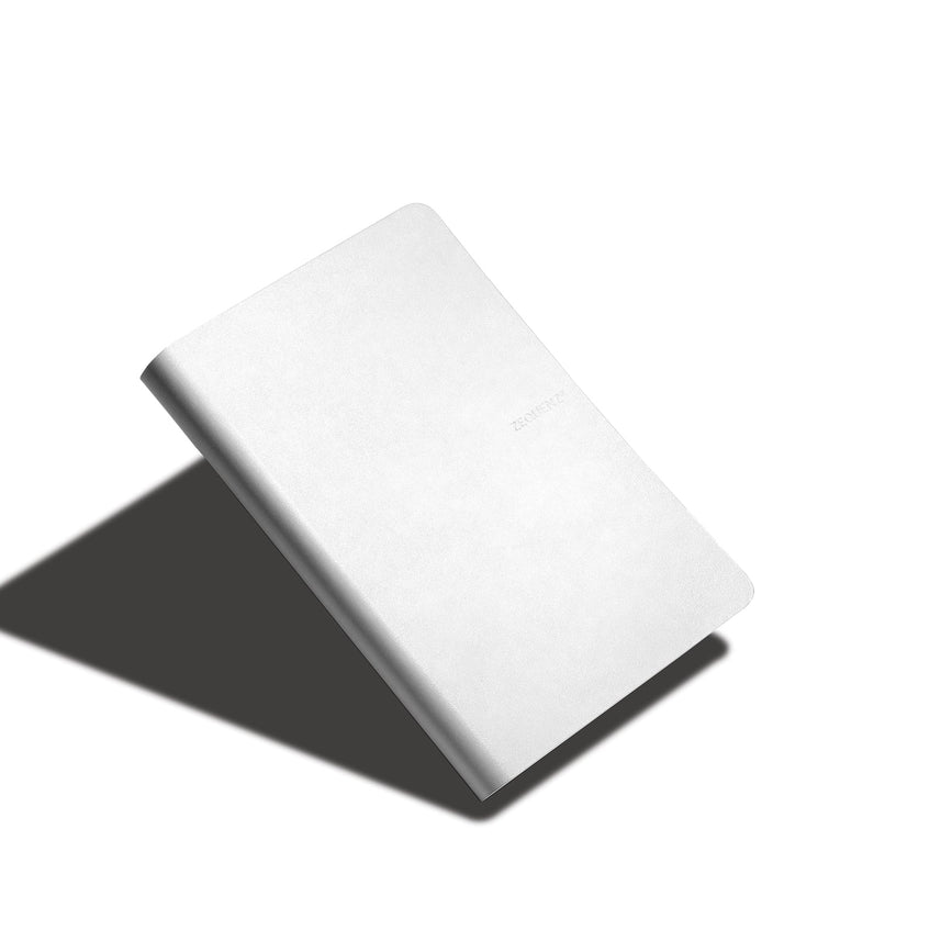 Zequenz Signature Classic Series A6 Blank Notebook - White