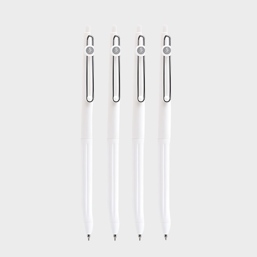 Languo | Gel Pen | 0.5mm | BoBo | Cream White | Pack of 4 Pens | U6001