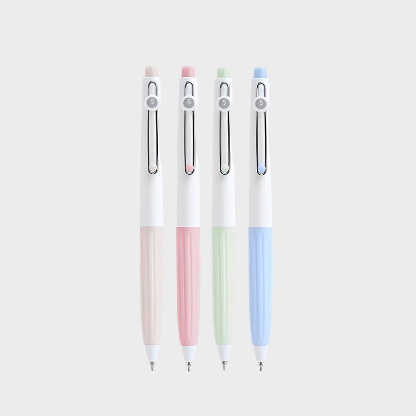 Languo | Gel Pen | 0.5mm | BoBo | Light Latte | Pack of 4 Pens | U6002
