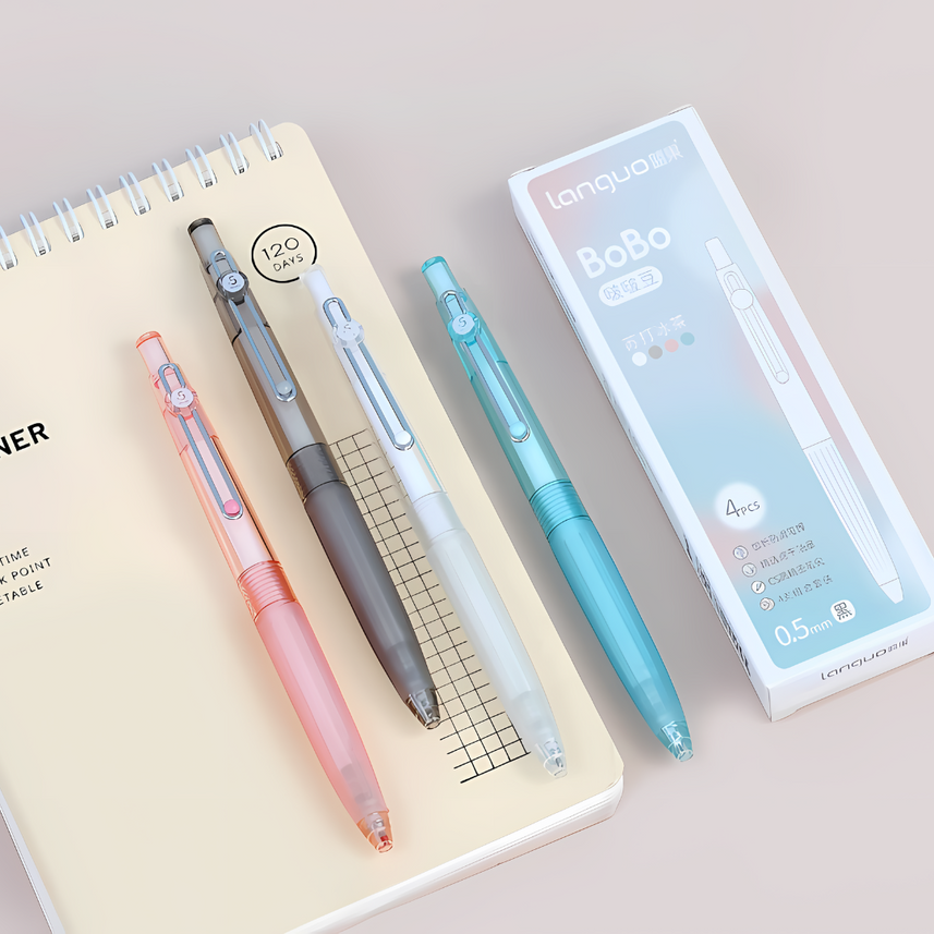 Languo | Gel Pen | 0.5mm | BoBo | Soda Ice Tea | Pack of 4 Pens | U6003