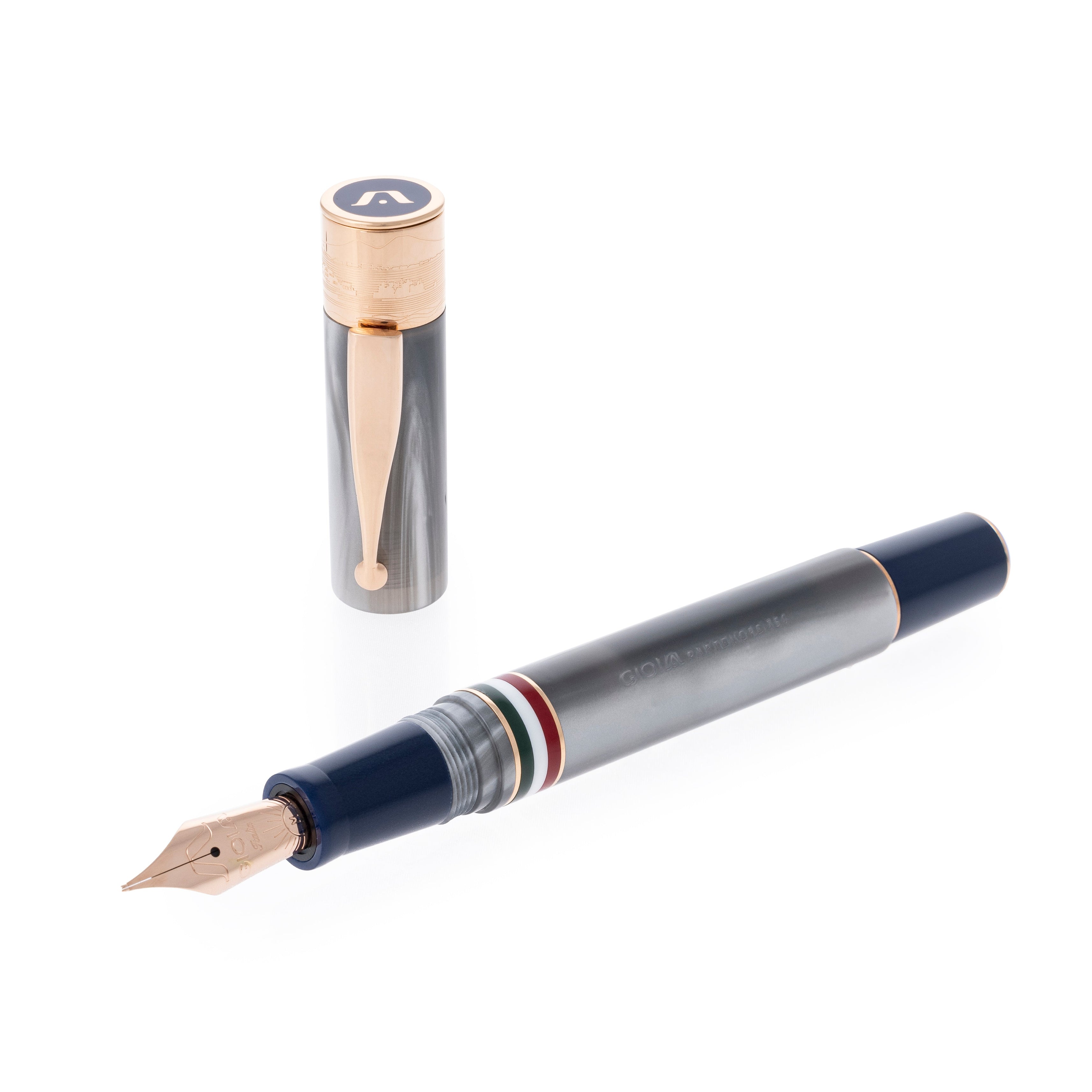 GIOIA Partenope Madreperla Pearl Fountain Pen and Rollerball – Rose Gold Trim