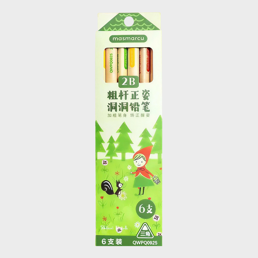 M&G | Pencil | 2B | Masmarcu | Shinzi Katoh | Little Red Riding Hood | Pack Of 6 | QWPQ0925