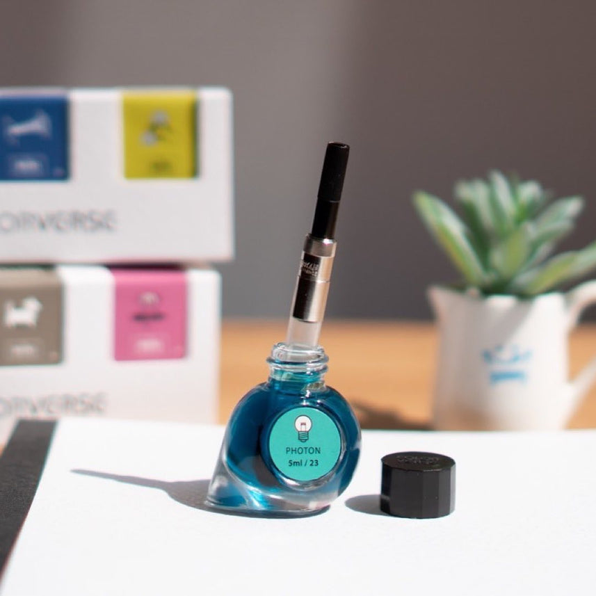 Colorverse Multiverse Series Photon & Gluon Fountain Pen Ink – 65ml & 15ml Set