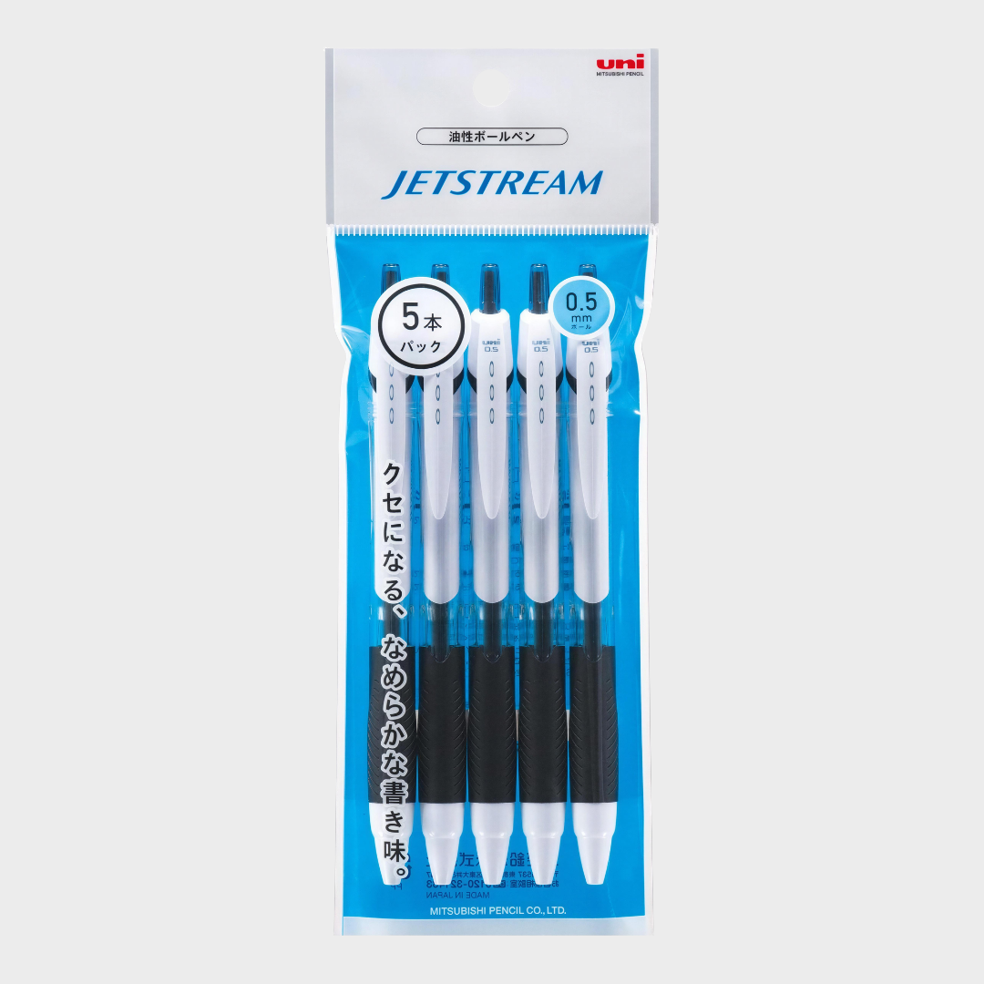 Mitsubishi Pencil | Ballpoint Pen | 0.5mm | Black Ink | Jetstream Standard | SXN-150-05 5P