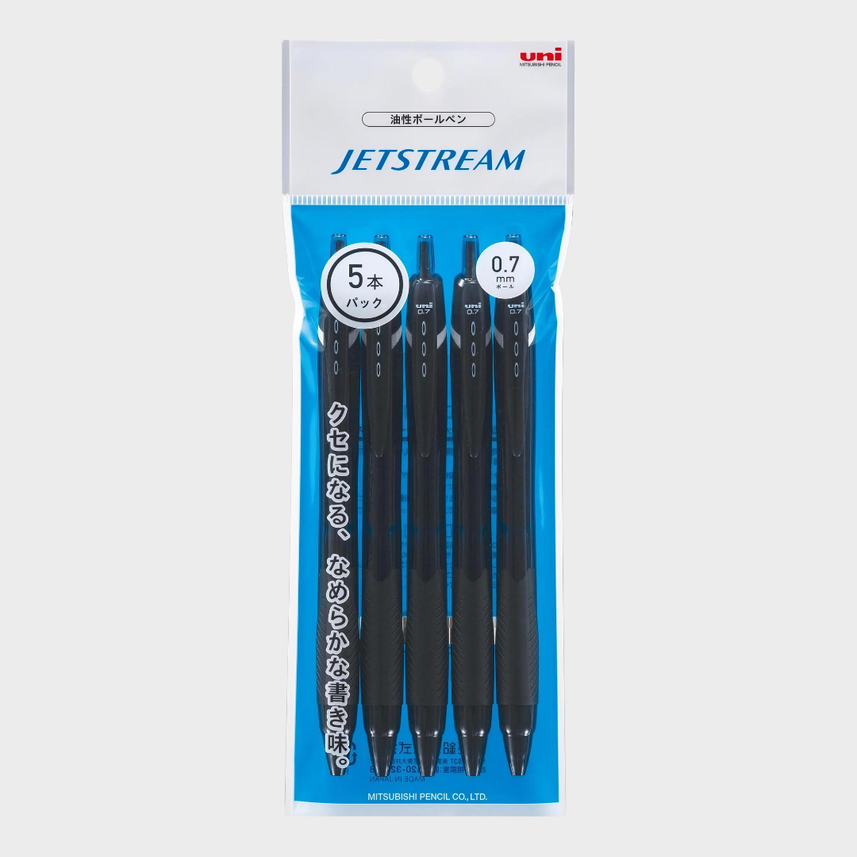 Mitsubishi Pencil | Ballpoint Pen | 0.7mm | Black Ink | Jetstream Standard | SXN-150-07 5P