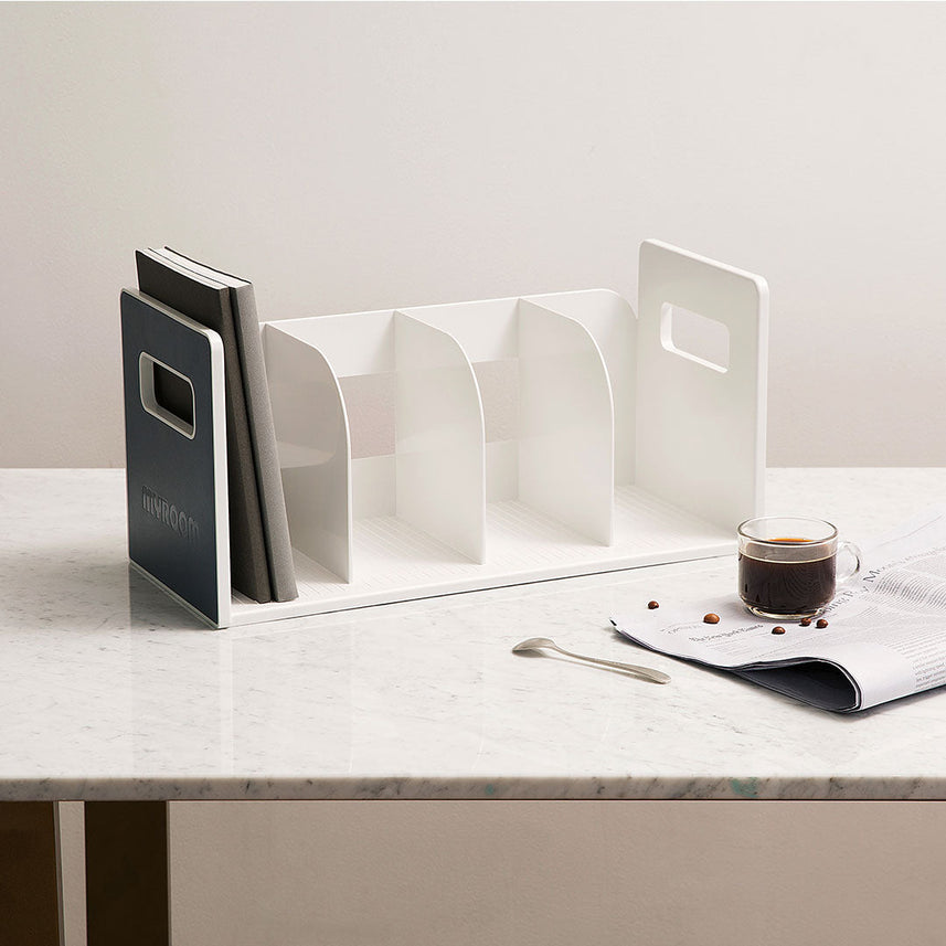 Litem | Book Rack with  4 Compartments | Organiser | Cool Grey | My Room