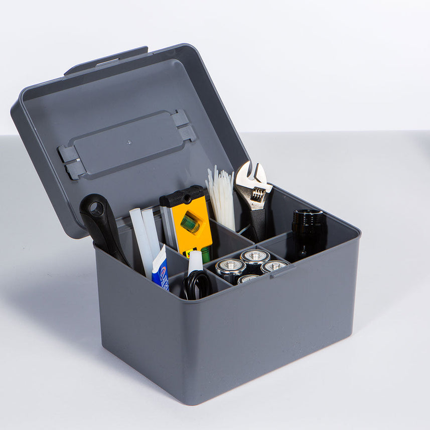 Litem My Cube Multi Utility Storage Box with Lid - Grey