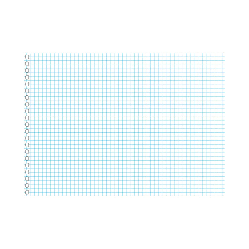 [Outlet] Open ring notebook/Twist notebook <Compatible leaf/Light colored grid lines> Semi-B5
