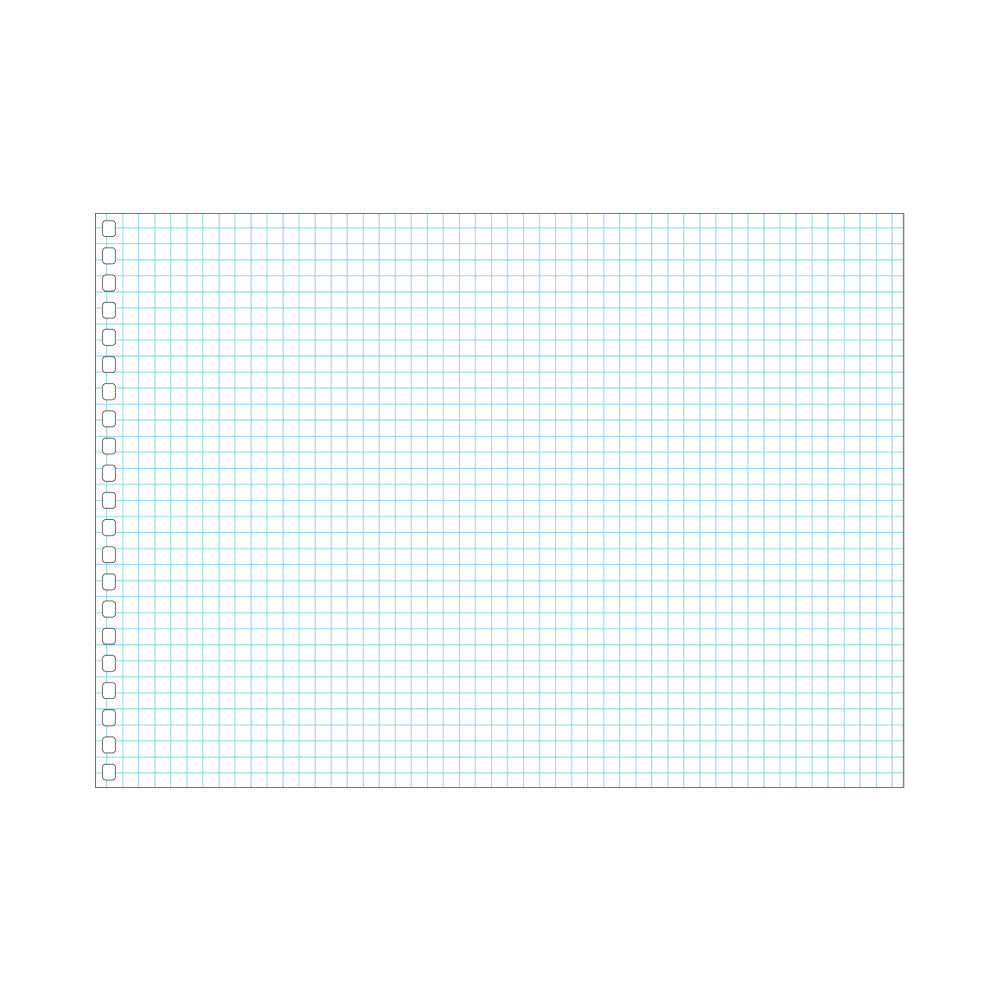 [Outlet] Open ring notebook/Twist notebook <Compatible leaf/Light colored grid lines> Semi-B5