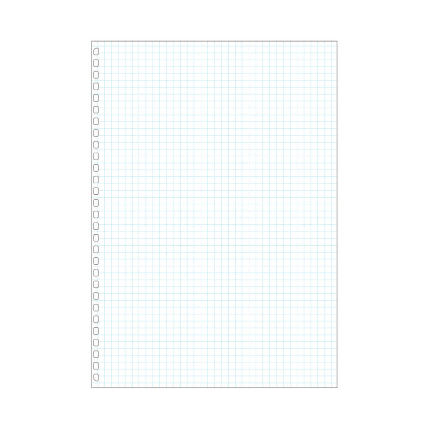 Open ring notebook/Twist notebook <Suitable leaf/Light colored grid lines> Semi-B5