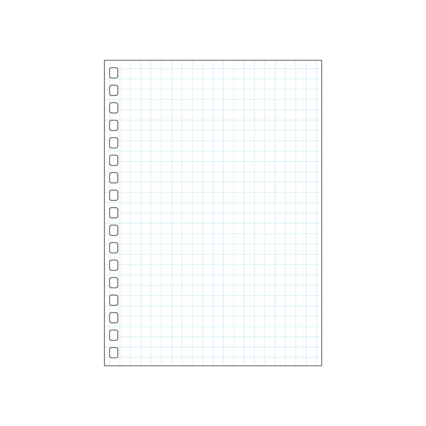 Open ring notebook/Twist notebook <Suitable leaf/Light colored grid lines> A6