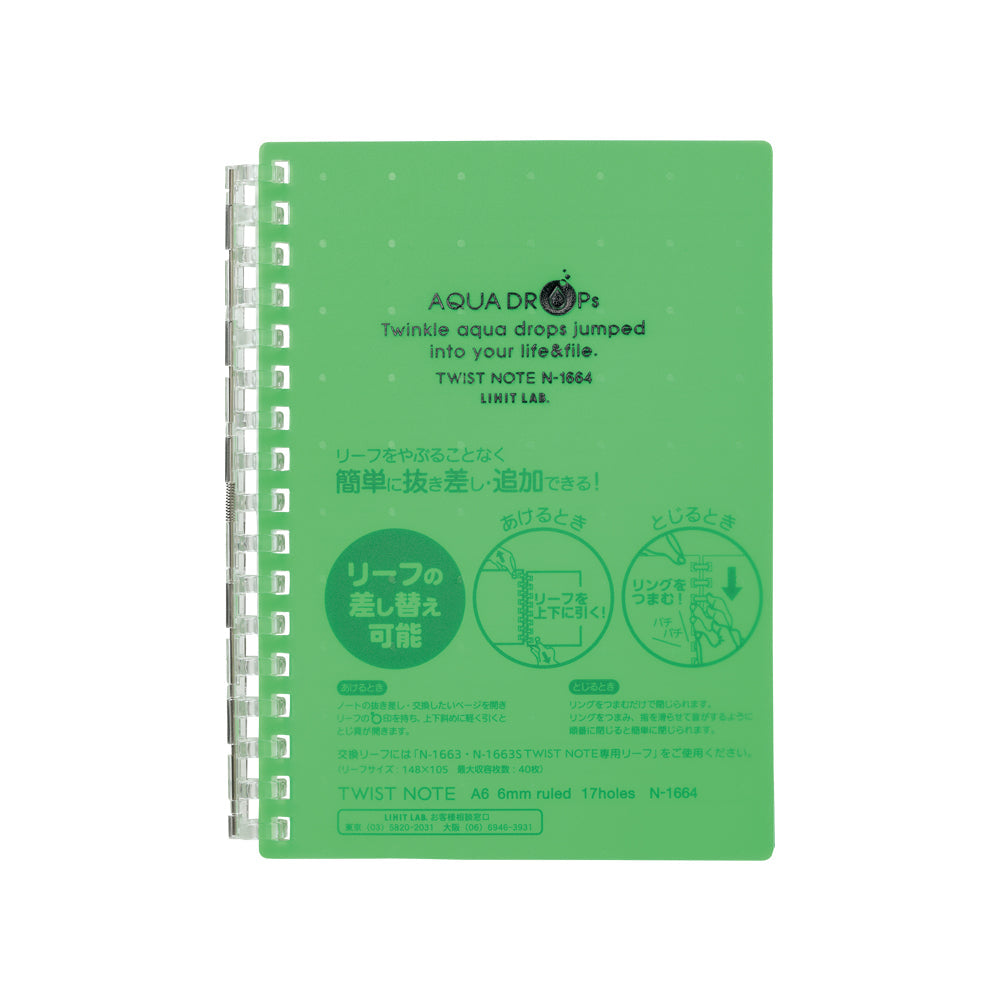AQUA DROPs Twist Note A6 30 sheets