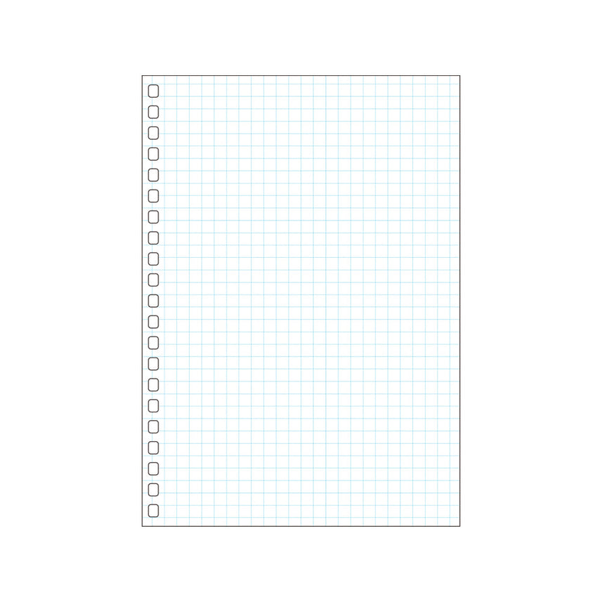 Open ring notebook/Twist notebook <Suitable leaf/Light colored grid lines> B6
