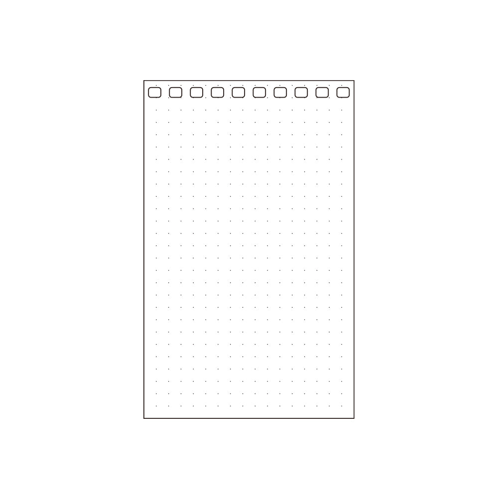 Open ring notebook/Twist notebook <Suitable for leaf/dot grid> Memo L size